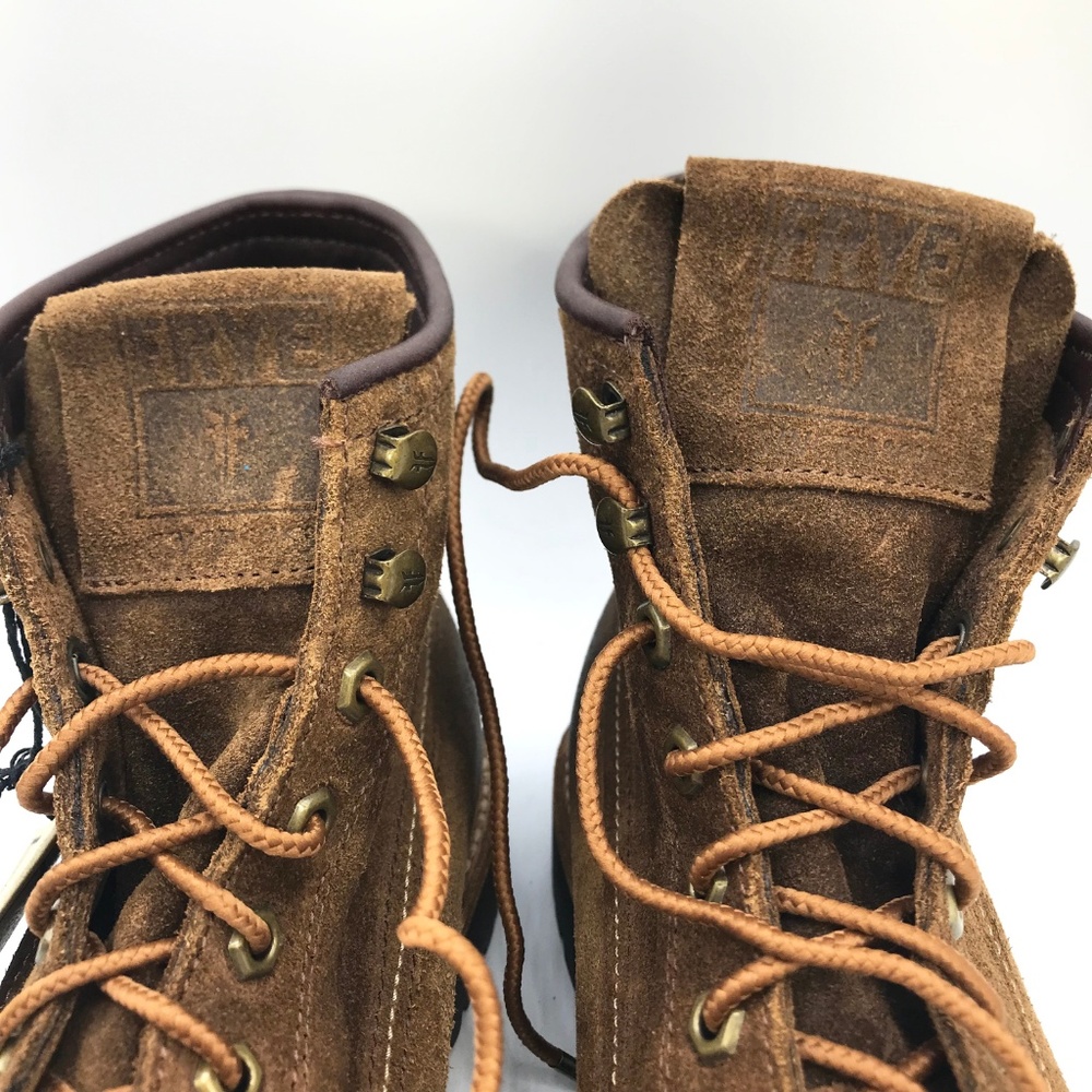 Frye Men's Dakota Mid Lace Waxed Suede Work Boots - Picture 7 of 7